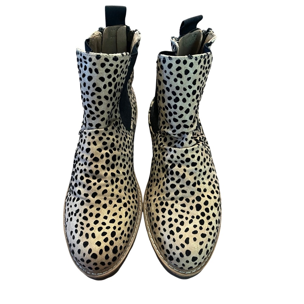Blowfish Leopard Print Lug Sole Chelsea Boots Ankle Booties Zip Chunky 10 - Picture 3 of 11